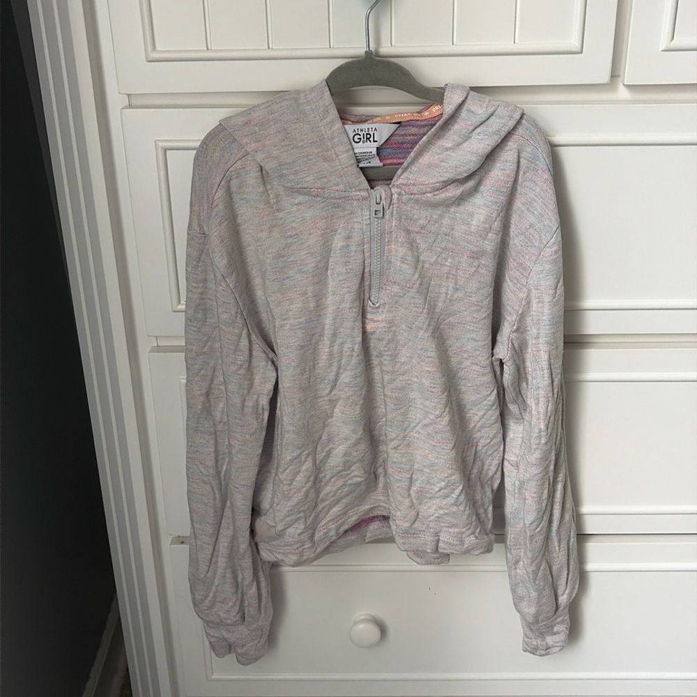 Athleta girl cropped hooded sweatshirt